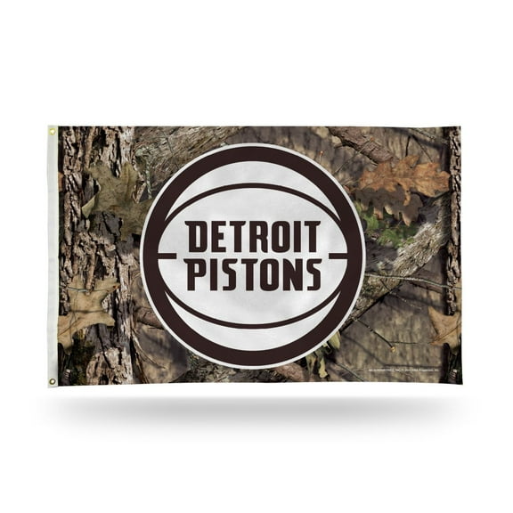 Detroit Basketball Pistons 3x5 Indoor Outdoor Camo Banner Flag with grommets for hanging
