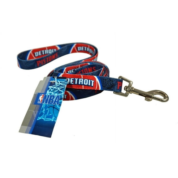 Detroit Basketball Pistons Large 1 inch wide - 6 foot Dog Leash Lead