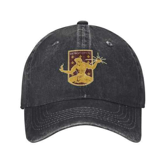 Detroit City Fc Hat Washed Cotton Baseball Cap For Outdoor, Travel & Daily Use