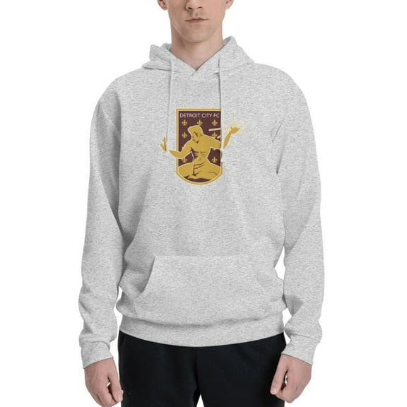 Detroit City Fc Men Fleece Hoodie Casual Pullover Sweatshirt With Kangaroo Pocket