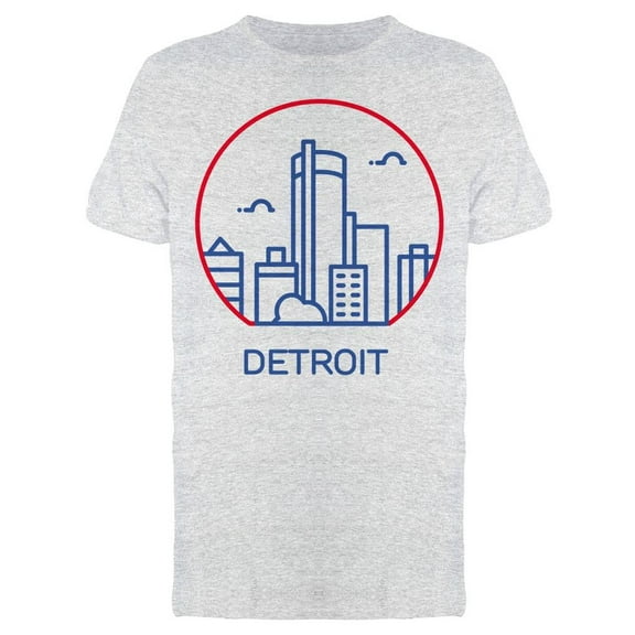 Detroit City Icon T-Shirt Men -Image by Shutterstock, Male Large