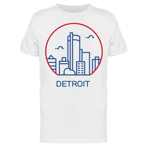 Detroit City Icon T-Shirt Men -Image by Shutterstock, Male Small