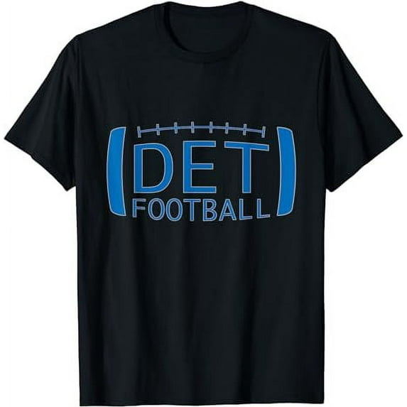 Detroit Football Honolulu Blue & Silver Fan TShirt T-Shirt