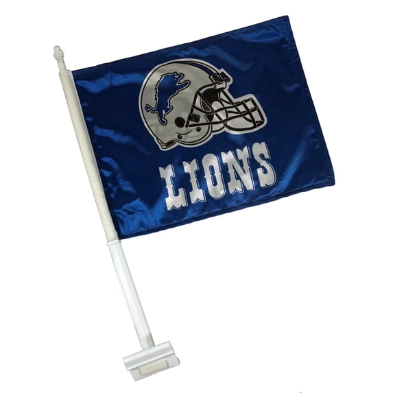 Detroit Football Lions 11X14 Window Mount Two-Sided Car Flag (Retro Logo)
