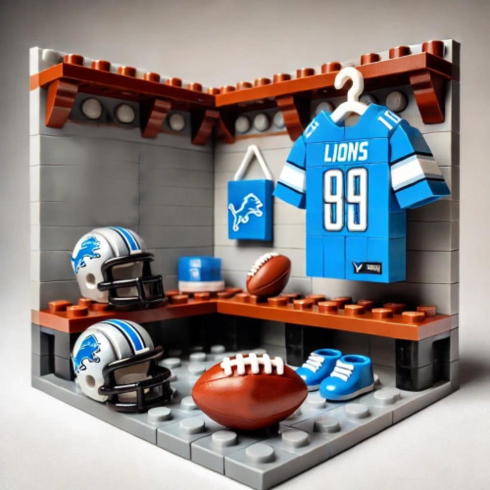 Detroit Football Locker Room Building Blocks for Adults – Creative ...