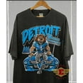 thumbnail image 1 of Detroit Football Shirt, Lion T-shirt,Light Blue color,size L, 1 of 5