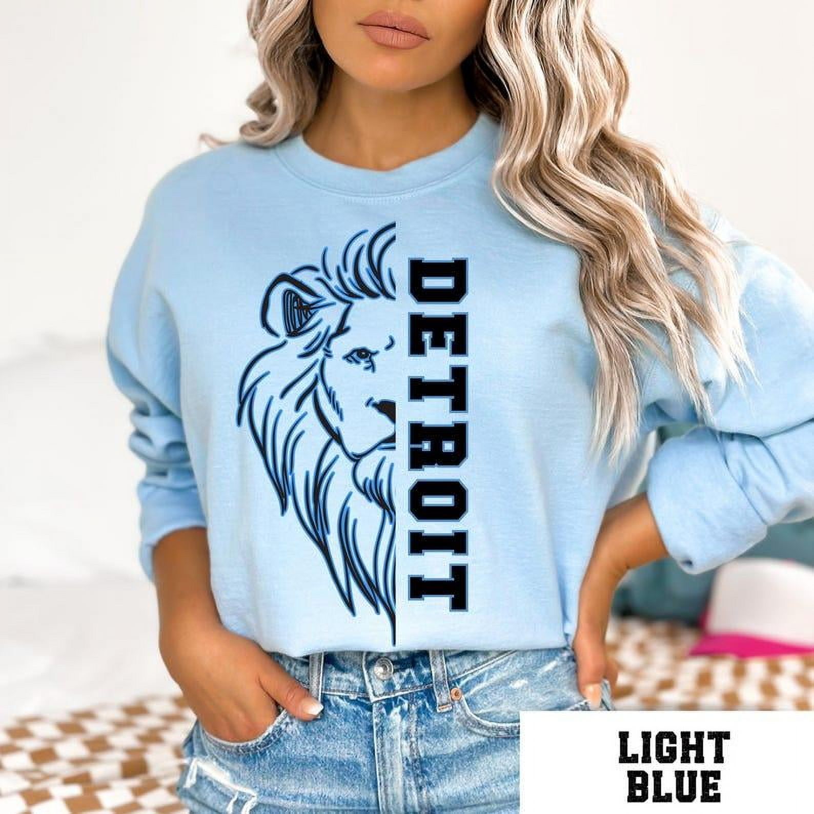 Detroit Football Sweater. Lion Football Sweater. Retro Detroit Football ...