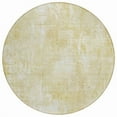 thumbnail image 1 of HomeRoots 583156 8 ft. Round Abstract Washable Indoor & Outdoor Area Rug, Beige, Tan & Ivory, 1 of 1