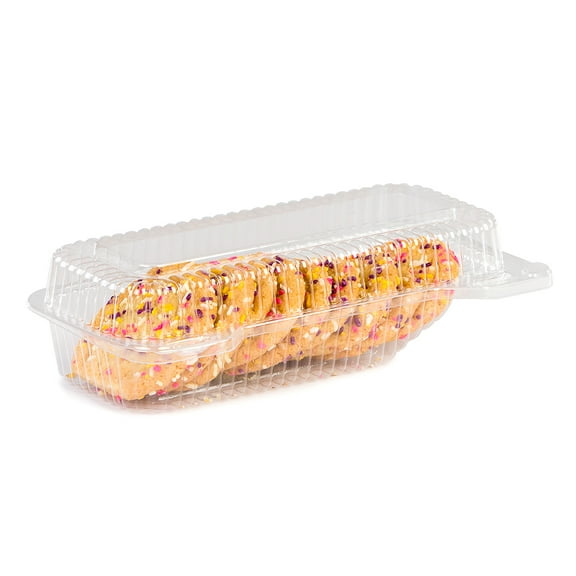 Detroit Forming LBH-944 Clear OPS Plastic Hinged Locking Food Container with Inside Slant 9.5 x 5 x 3 Inches | 250 Per Case