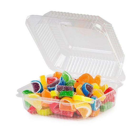 Detroit Forming LBN-5051 Clear OPS Plastic Medium Square Food Container, 5x5x2.75 Inches | 500/Case