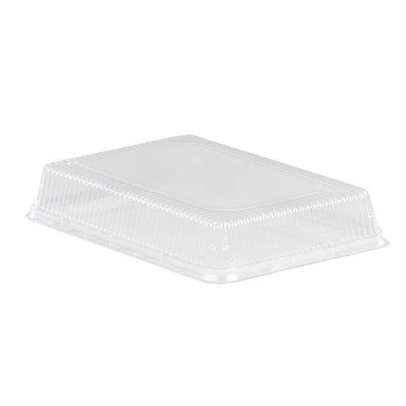 Detroit Forming OPS Plastic Rectangle Pan Lid Fit 1/4" Sheetcake Pans, Clear | 100/Case