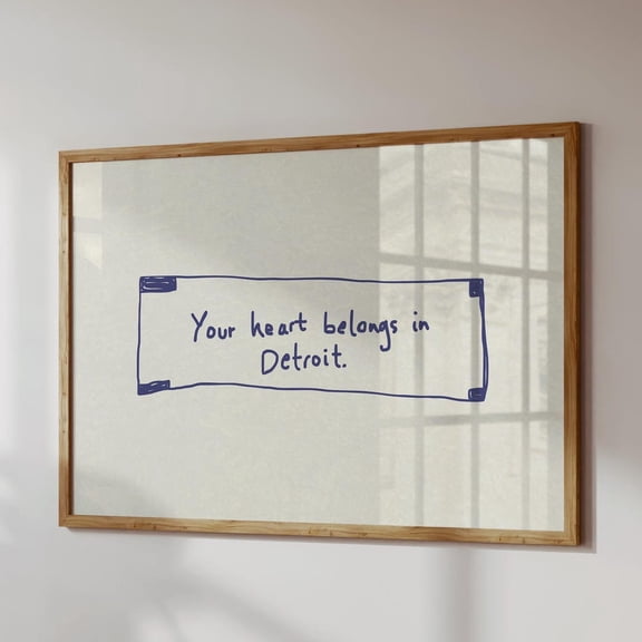 Detroit Fortune Cookie Print: MI Wall Art, Horizontal, Unframed Canvas 8x10in