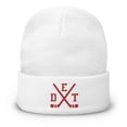 thumbnail image 1 of Detroit Hockey Sticks Retro Wings DET Winter Beanie Cap Hat (White), 1 of 3
