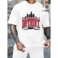 thumbnail image 1 of Detroit Hockey Tee men rugby white 180G 100% Cotton sports Fan clothing suitable for match days and daily wear Classic Unisex Shirt Graphic Tee tshirts, 1 of 7