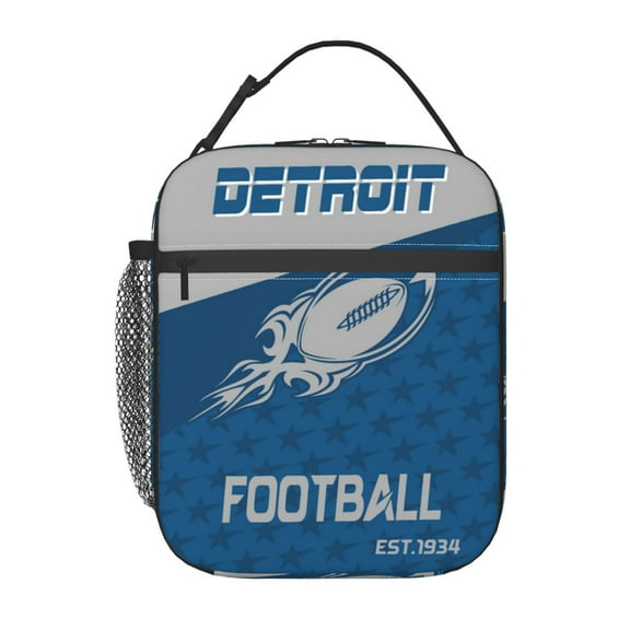 Detroit Insulated Lunch Bag Lunchbox For Women Men, Portable Leakproof Cute Tote Cooler Meal Bag, Reusable Lunch Container For Work/Office/Picnic/Travel