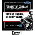 thumbnail image 1 of Detroit Iron OEM 1949-1959 Lincoln / Mercury Parts Manuals (Only) Kit on USB, 1 of 3