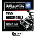 thumbnail image 1 of Detroit Iron OEM 1955 Oldsmobile Shop Manual, Sales Data & Parts Books Kit on USB, 1 of 3