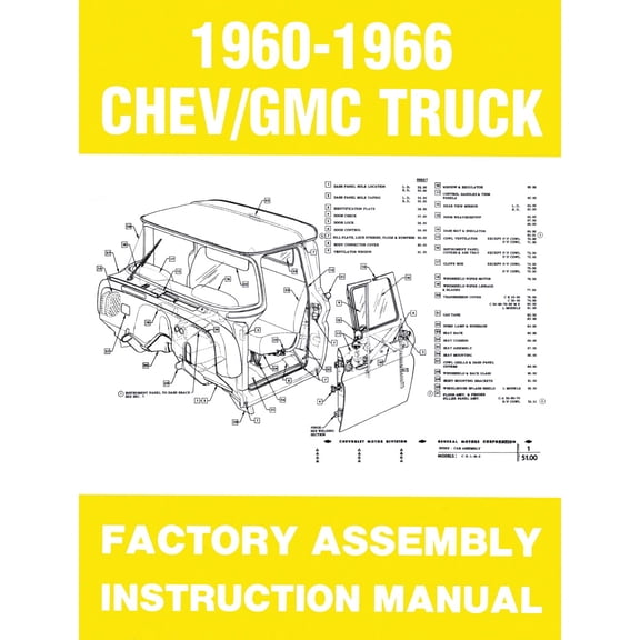 Detroit Iron OEM 1960 - 1966 Chevrolet / GMC Truck Assembly Manual