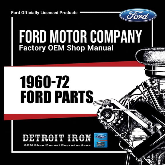 Detroit Iron OEM 1960-1972 Ford Parts Manuals (Only) on CD