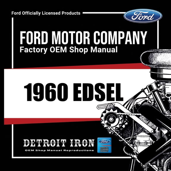 Detroit Iron OEM 1960 Edsel Service Manuals, Sales Brochure & Parts Book on CD