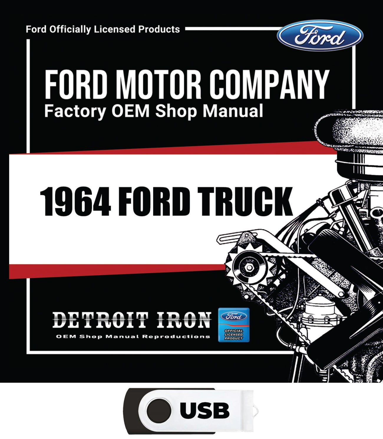 Detroit Iron OEM 1964 Ford Truck / Van Shop Manuals, Wiring Diagrams