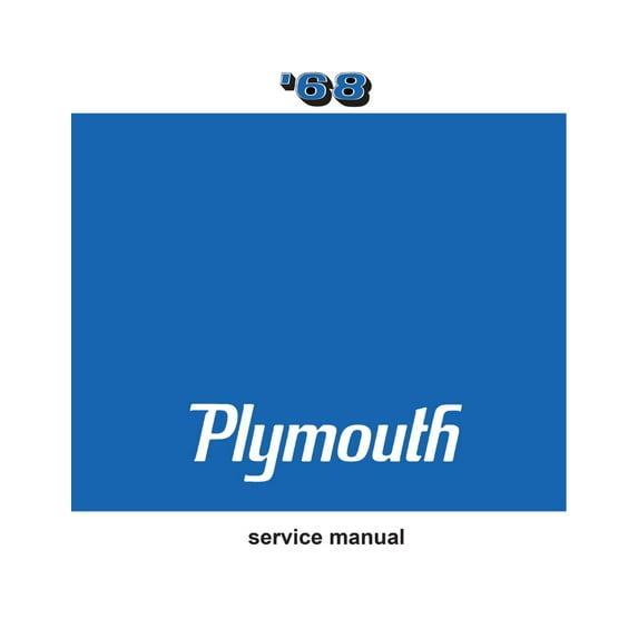 Detroit Iron OEM 1968 Plymouth Service Manual