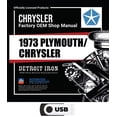 thumbnail image 1 of Detroit Iron OEM 1973 Plymouth Chrysler Shop Manuals & Sales Literature Kit on USB, 1 of 2