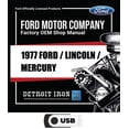 thumbnail image 1 of Detroit Iron OEM 1977 Ford Lincoln Mercury Shop Manuals, Sales Literature & Wiring Diagrams / Specs Kit on USB, 1 of 2