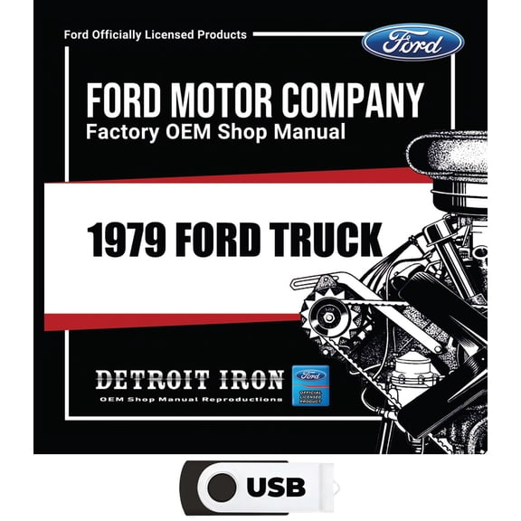 Detroit Iron OEM 1979 Ford Truck Shop Manuals, Parts Books & Wiring Diagrams Kit on USB