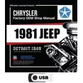 thumbnail image 1 of Detroit Iron OEM 1981 Jeep Shop Manual, Service Bulletins & Owner Manual Kit on USB, 1 of 2