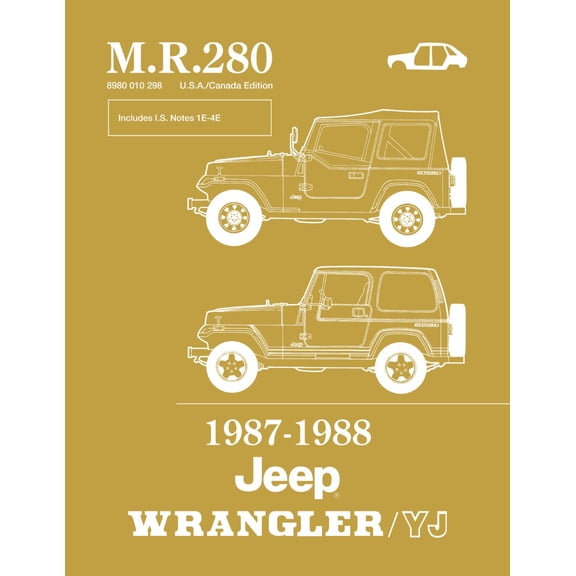 Detroit Iron OEM 1987 - 1988 Jeep Wrangler / YJ Body Shop Manual
