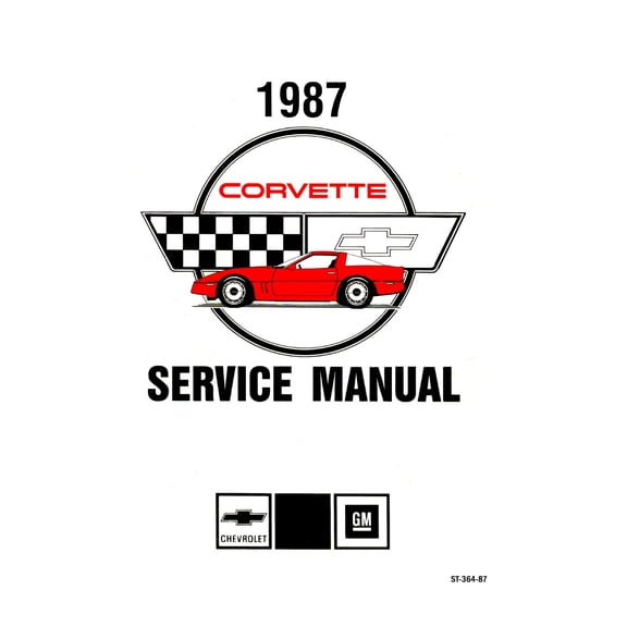 Detroit Iron OEM 1987 Chevrolet Corvette Service Manual (Chassis & Body) - Includes 11x26 Wiring Diagrams