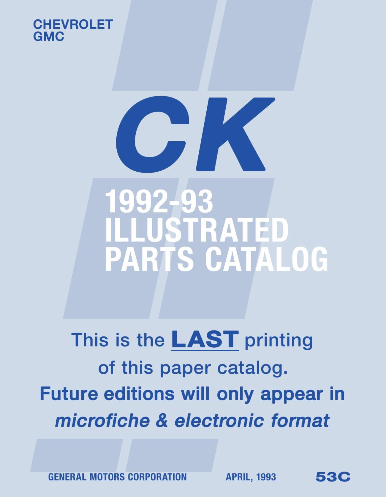 Cool 1992 Chevy Truck Parts Catalog Pictures