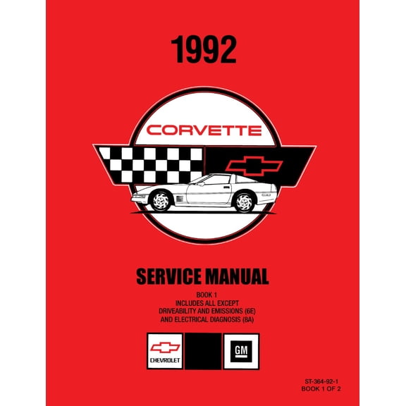 Detroit Iron OEM 1992 Corvette Service Manual (Chassis & Body) - 3 Volume Set