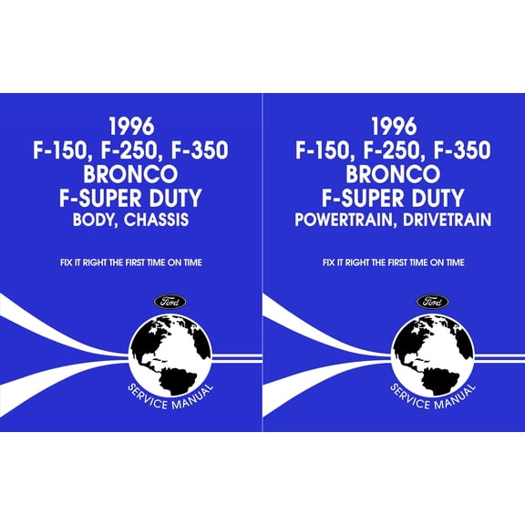 Detroit Iron OEM 1996 Ford F-150 / F-250 / F-350 Truck, Bronco Service Manual