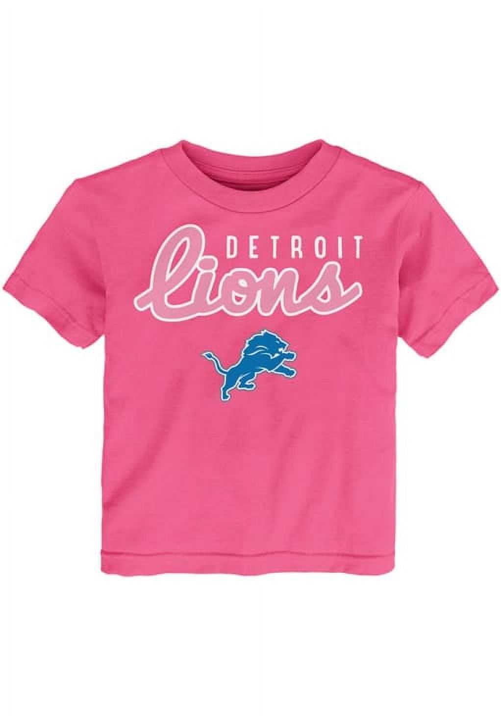Detroit Lion Toddler Girls Big Game Short Sleeve T-Shirt Comfort Colors Shirt, Size S, Tee Black ...