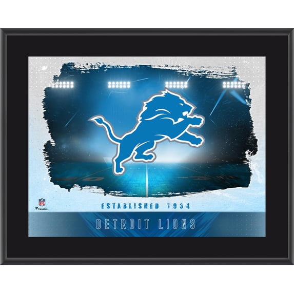 Detroit Lions 10.5" x 13" Sublimated Horizontal Team Logo Plaque