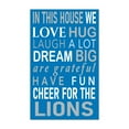 thumbnail image 1 of Detroit Lions 11" x 19" Briteline In This House Sign, 1 of 1