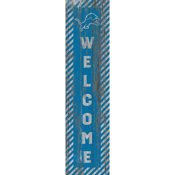 Detroit Lions 12'' x 48'' Door Leaner Welcome Sign
