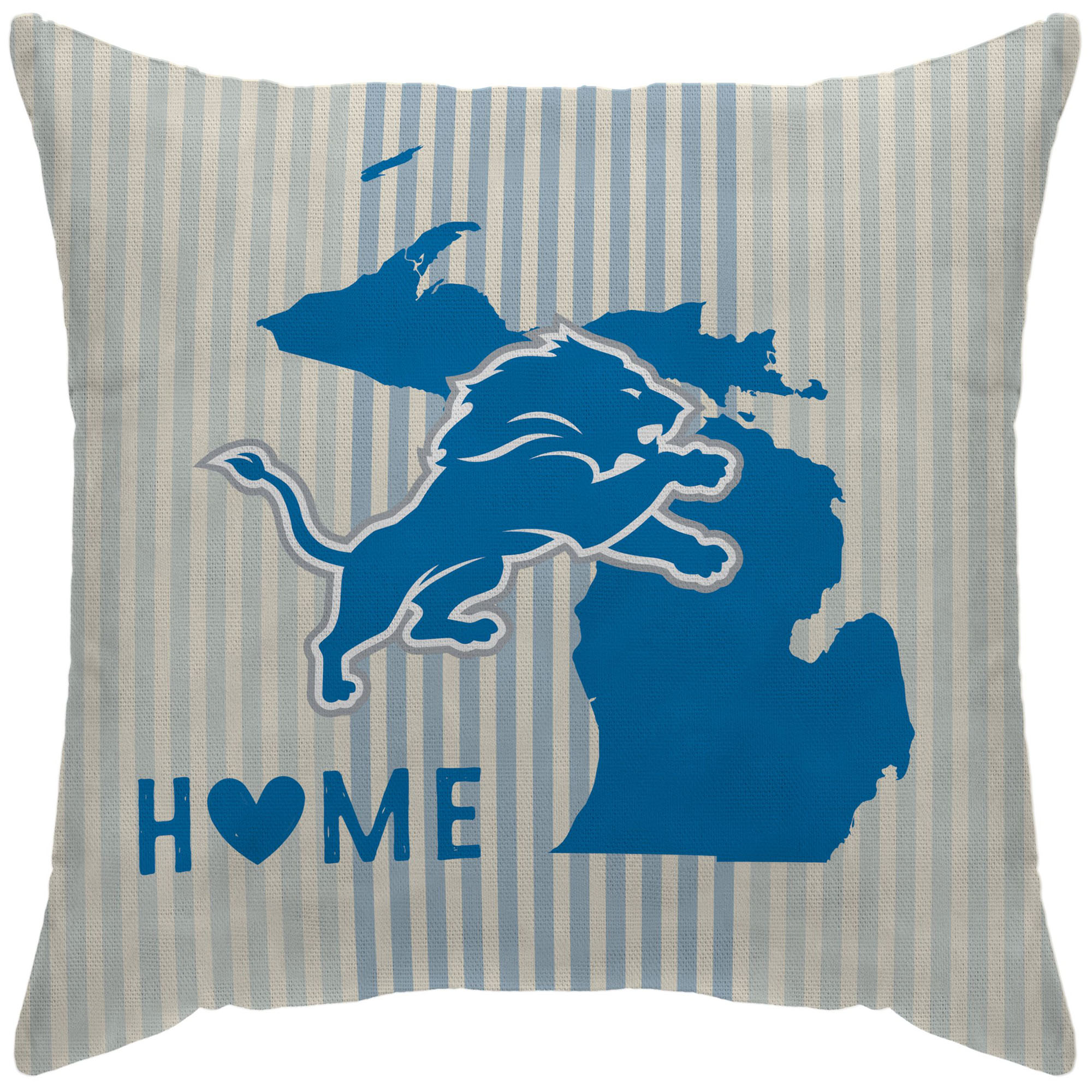 Detroit Lions 18'' x 18'' Home State Duck Cloth Dcor Pillow