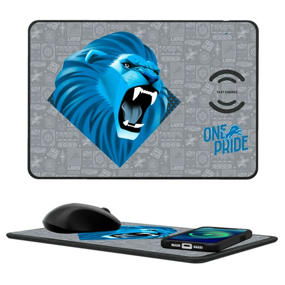 Detroit Lions 2024 Illustrated Limited Edition Wireless Charger and Mouse Pad