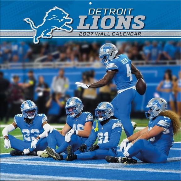 Detroit Lions 2027 Wall Calendar, (Paperback)