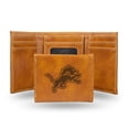 thumbnail image 1 of Detroit Lions Brown Laser Engraved Tri-Fold Wallet - Men's Accessory, 1 of 1