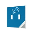 thumbnail image 1 of Detroit Lions Diagonal Stripe Double Toggle Light Switch Plate, 1 of 4