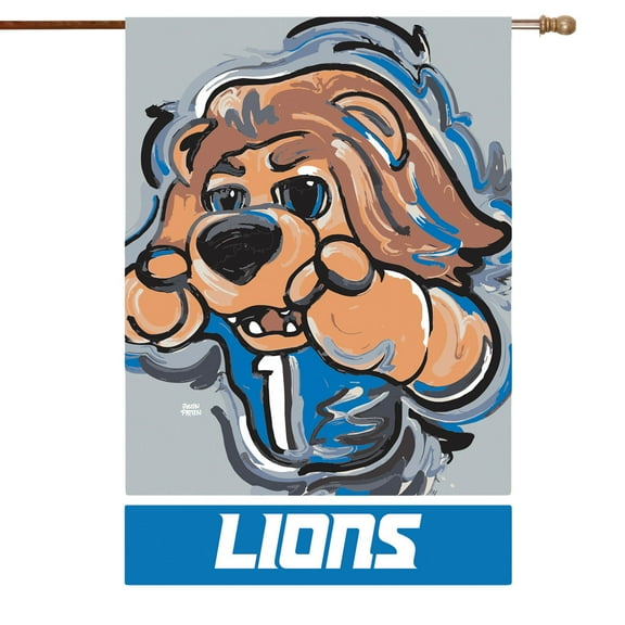 Detroit Lions Justin Patten House Flag
