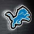 thumbnail image 1 of Detroit Lions LED Team Logo Shaped Lighted Wall Sign, 1 of 2
