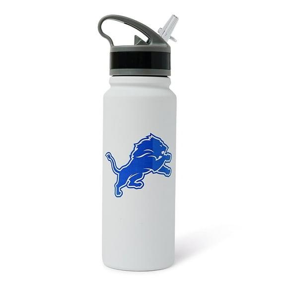 Detroit Lions Logo 25-Ounce Stainless Steel Flip-Top NFL Water Bottle