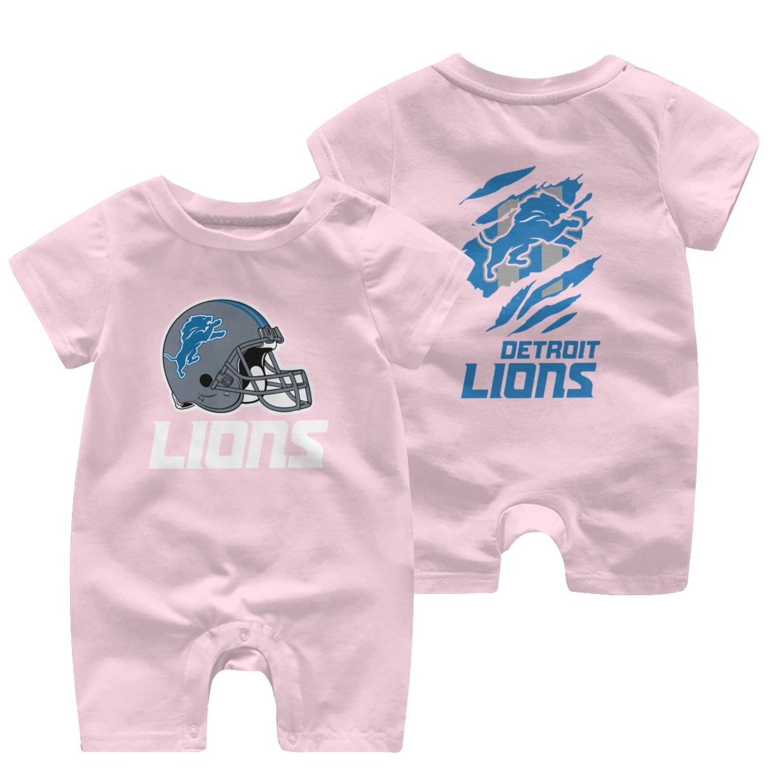 Detroit_Lions Team fan Apparel TShirt Logo Newborn Baby short sleeve