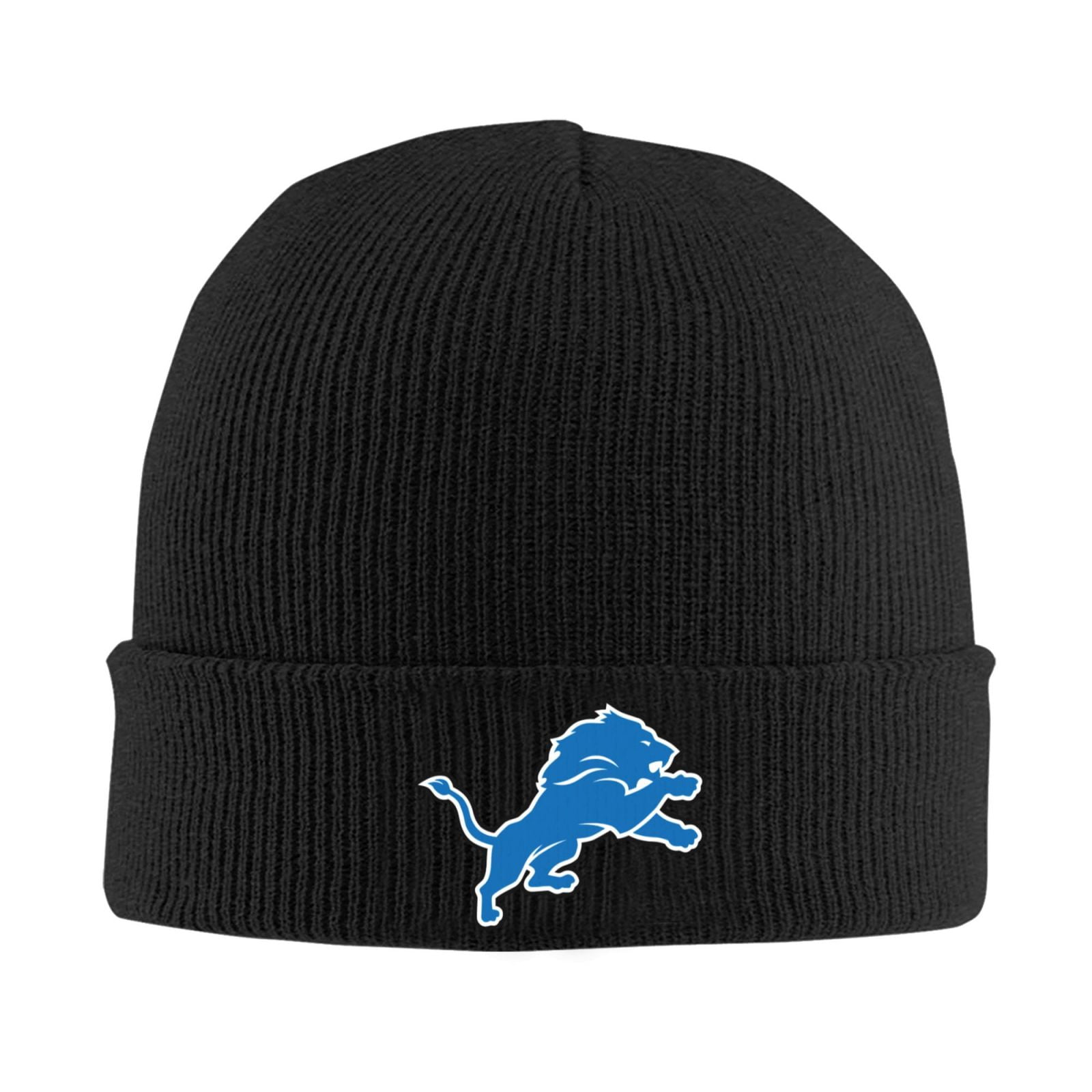 Detroit Lions Winter Beanie Hats For Men Women Warm Cozy Knitted Cuffed Skull Cap Black Walmart