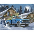 thumbnail image 1 of Detroit Lions Winter Truck Diamond Art Holiday Craft Kit, 1 of 5